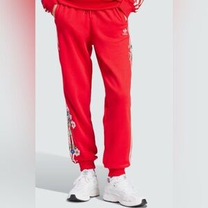 ADIDAS GRAPHICS FLORAL JOGGERS - RED | SIZE L